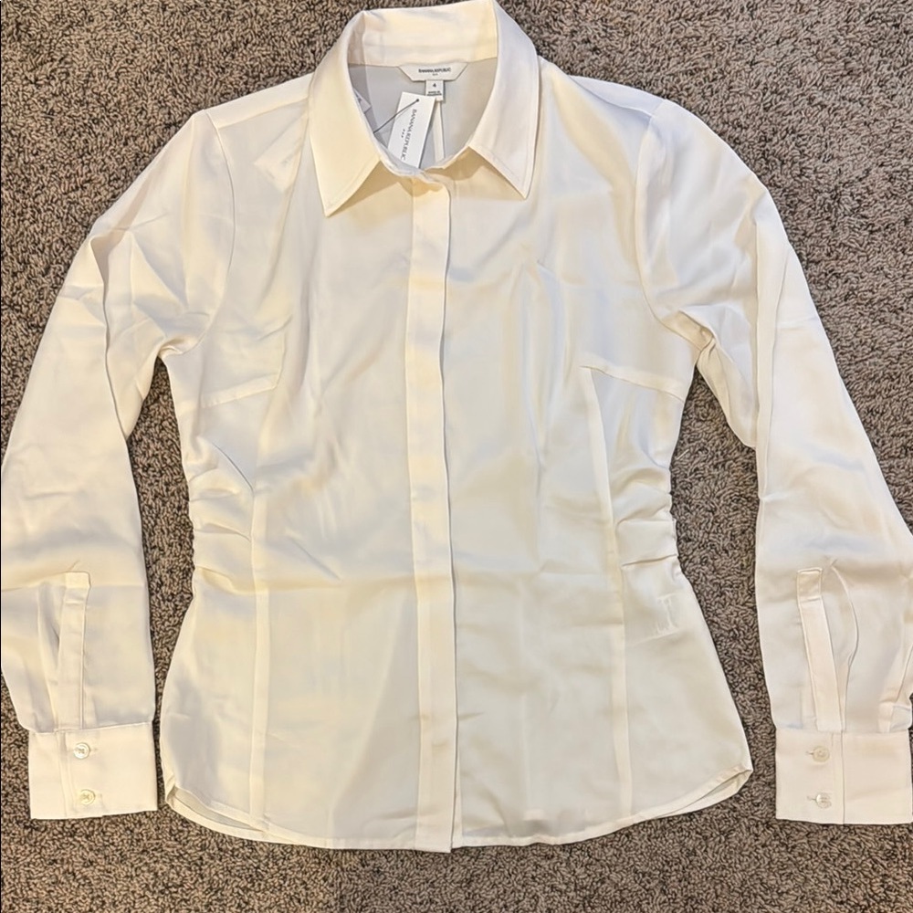 Banana Republic Cream Button-Up Shirt